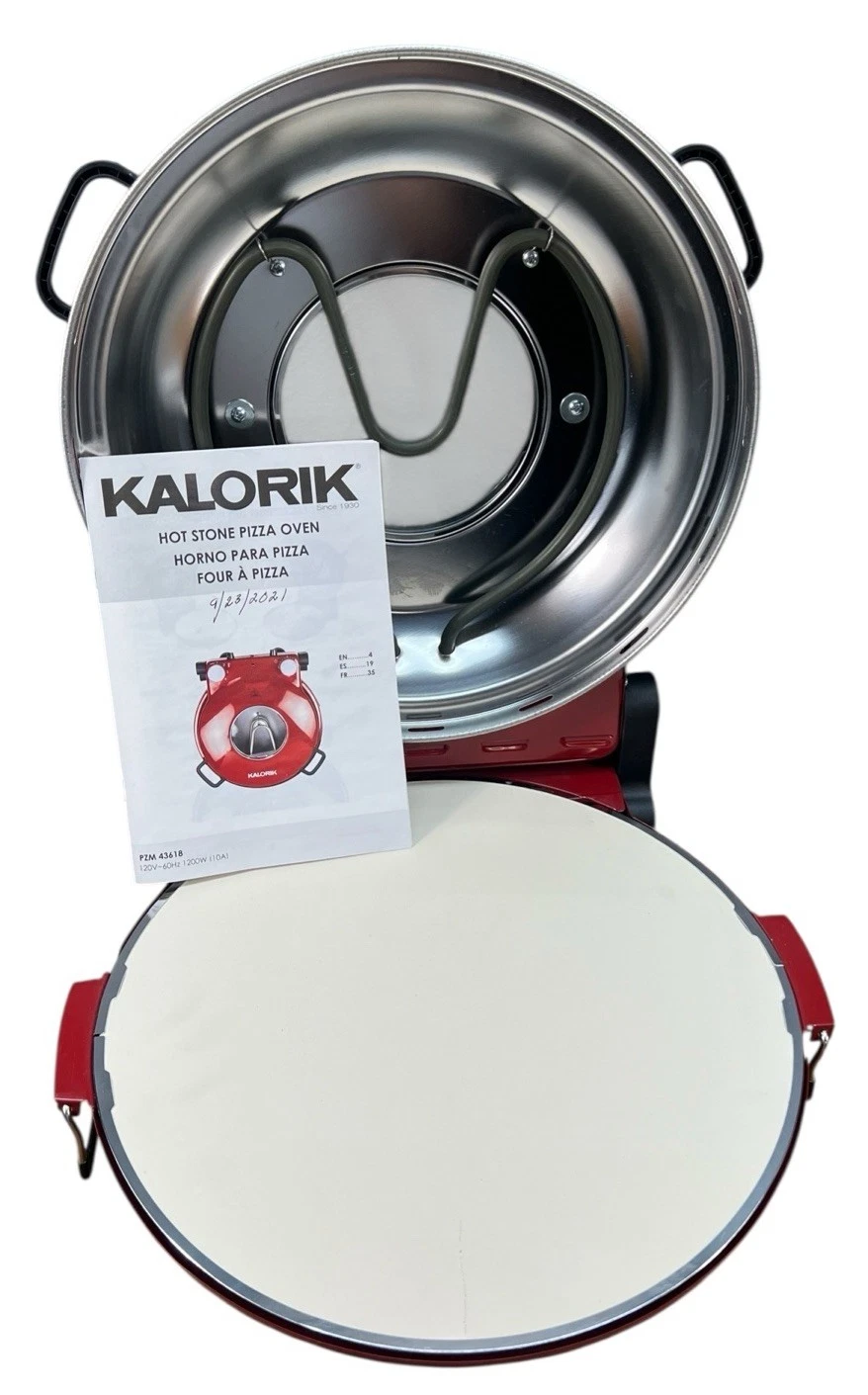 Kalorik Hot Stone Pizza PZM43618 Red Electric 12” Round Handled Indoor Oven
Opens in a new window or
