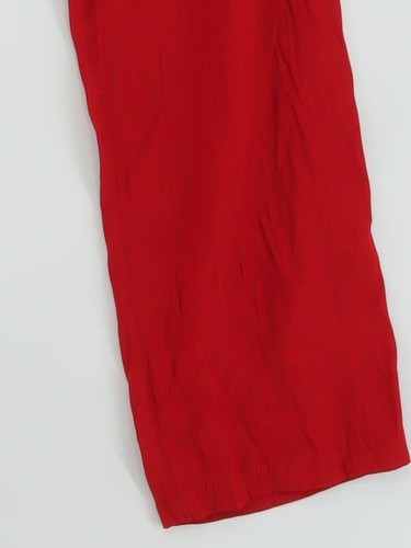 Pantalon femme vintage américain S rouge 100% polyester chino droit - Photo 4/5