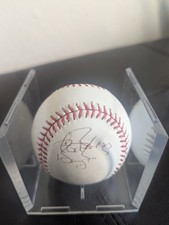 Barry Bonds Autographed Official Major League Baseball Inscription God Bless 