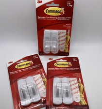 Lot of 3 PACKS Command General Purpose Hooks Medium 3 lb 2 Hooks 4 Strips Per Pk