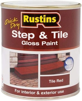 RUSTINS schnelltrocknender Stufen- und Fliesenlack, rot, 500 ml 500 (1er Pack), rot 