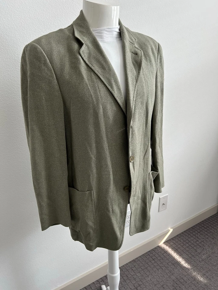 Armani Collezioni Soft Jacket Unstructured—Silk Mohair Wool—40 R baskedweave - Image 3 of 4