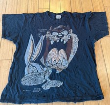 Distressed 1993 Bugs bunny x Tasmanian Devil Shirt Mens L