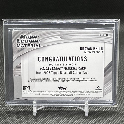 2023 Topps Series 2 - Major League Materials Brayan Bello #MLM-BB (MEM, RC) - Bild 3 von 3
