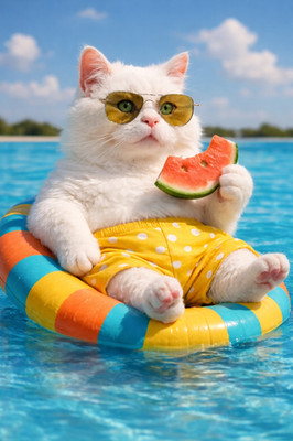 Cat Digital Image Picture Photo Wallpaper Background Desktop AI Art Sample