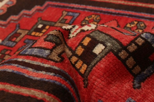 Vintage Hand-knotted Runner Rug 3'5" x 8'11" Traditional Wool Carpet - Picture 7 of 9
