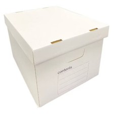 10-Pack Letter Legal File Storage Box White Paperboard 16.3x12.8x10.5