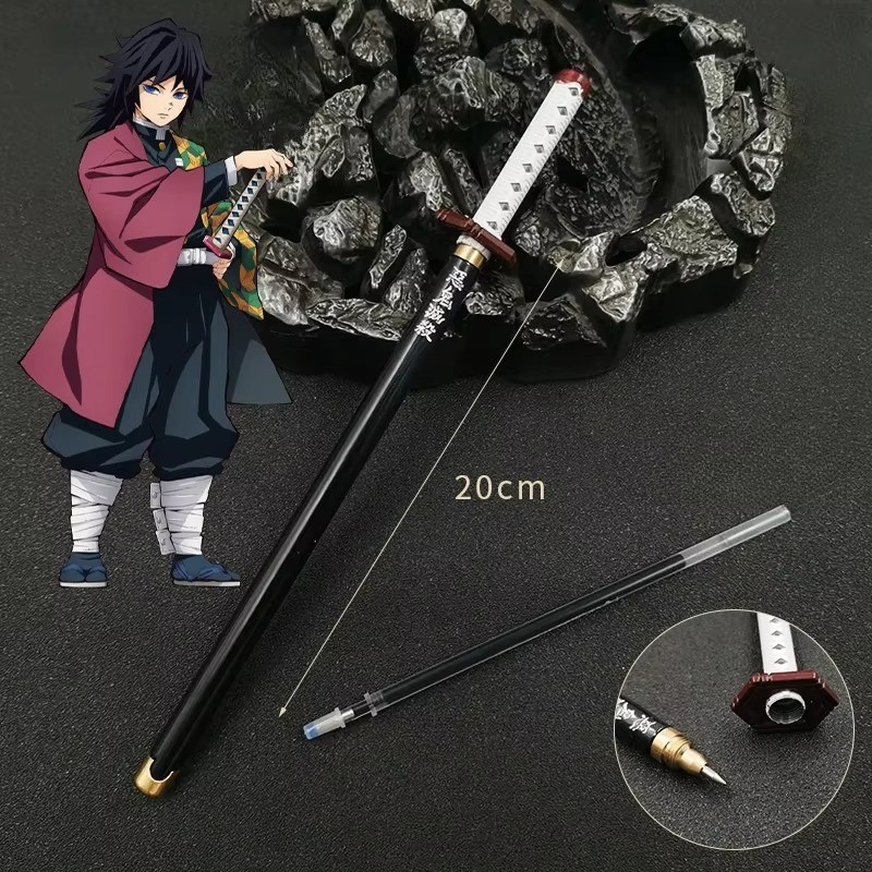 3 pc Ballpoint Pen Demon Slayer Anime Set Christmas Stocking with Stand