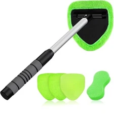 XINDELL Windshield Cleaner Tool Large Head Extendable Handle 4 Pads