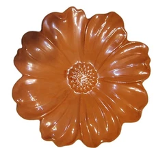 Vintage Large 11½inch Brown Flower Lustre Candy/Nuts /Serving Bowl 