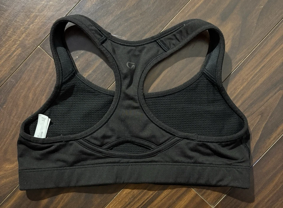 Sujetador deportivo negro GapFit para mujer talla S espalda deportiva soporte medio ropa deportiva Foto 3 de 4