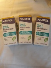 3 Pack, Natrol Melatonin Time Release 10 mg 60 tabs each 180 Total Exp 5/31/28