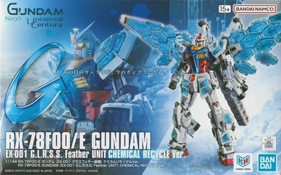 #ad Bandai RX 78F00 E Gundam EX 001 Glass Feather Chemical Recycle Ver. 1 144 Model $59.95