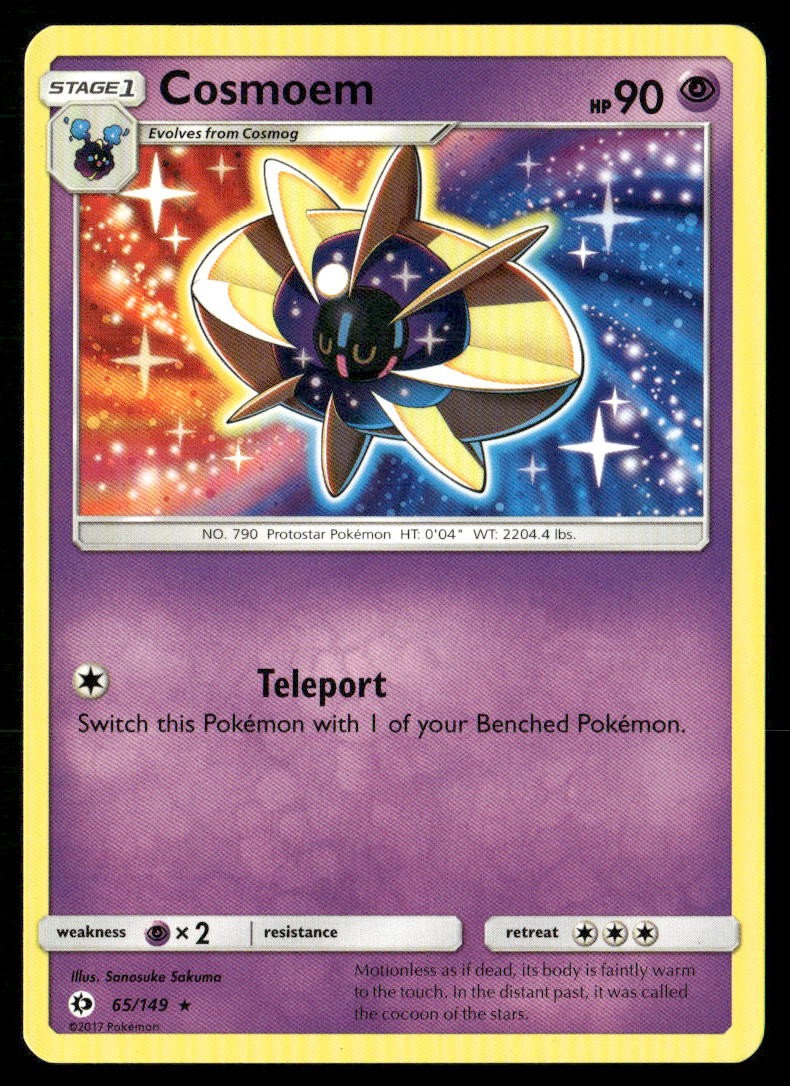 Cosmoem 65/149 Rare SM Base Set Pokemon Lightly Played