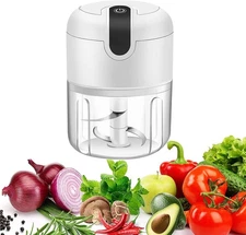 Electric Mini Garlic Chopper,Food Processor,Portable Cordless Garlic Mincer Mash