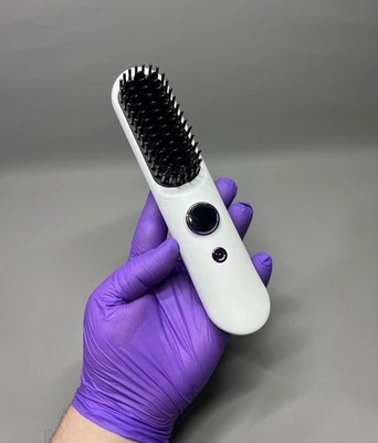 Akku Haar Locken Glätteisen Bürste Kamm Reisefertig Einfache Anwendung Überall