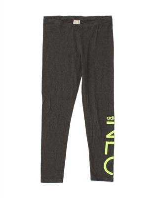 Adidas Damen Neo Graphic Leggings UK 12 mittelgrau Baumwolle ZZ03