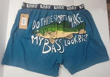 NEW MENS LAZY ONE BOXERS UNDERWEAR DO THESE SHORTS MAKE MY BASS LOOK BIG XL