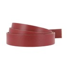 Lanière en cuir de collet NOURRI FOULONNÉ tannage végétal - ROUGE CARMIN - Ép 3,