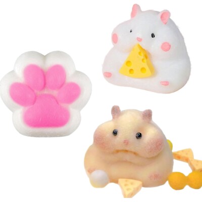 GWAWG Hamster, Squishy, Spielzeug zum Drücken in Form einer Katzenpfote, Fufu...