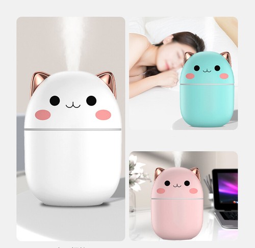 250ML ABS Air Humidifier Cute Kawaiil Aroma Diffuser With Night Light Cool Mist - Picture 4 of 11
