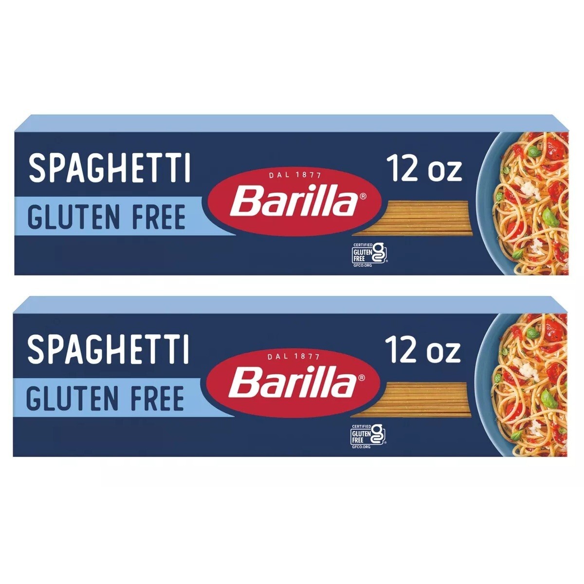Barilla 12 oz. Pasta de espagueti sin gluten hecha con maíz y arroz (2 cajas)