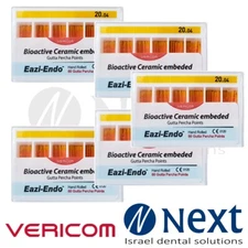 LotX5 Vericom Eazi-Endo Gutta Percha Points Bioactive Ceramic Embeded 20.04