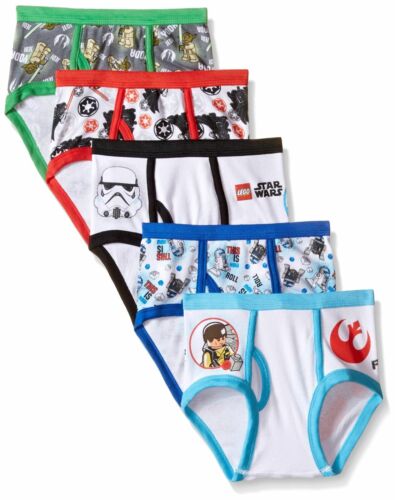 Star Wars Little Boys' Lego Star Wars  5 Pack Underwear Brief Multi Sz 4 NWT - Foto 1 di 3