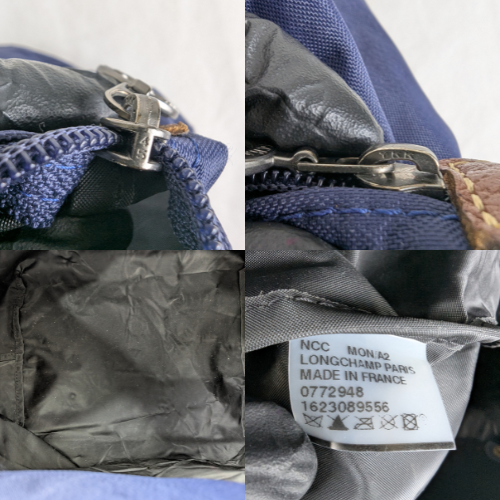 Longchamp Le Pliage Navy Blue Nylon Tote Bag Lightweight Hand Bag Made in France - Bild 7 von 13
