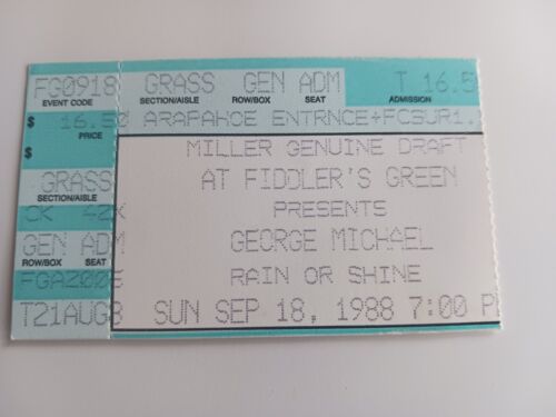 Original gerahmt 1988 George Michael Umschlagdruck mit Konzertticket Stub - Bild 2 von 6
