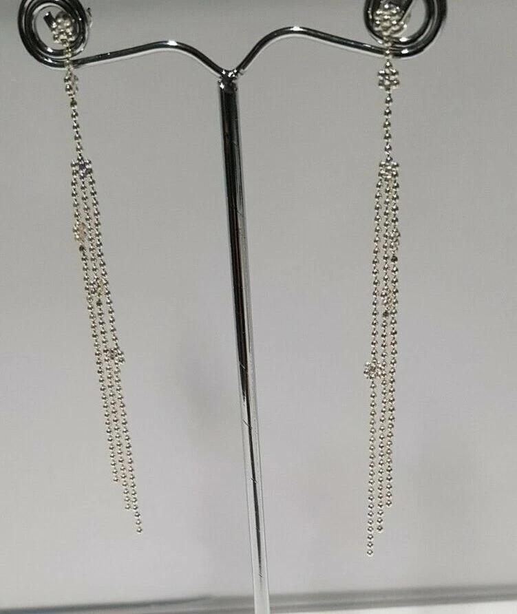 BOUCLES D'OREILLES ARGENTE PENDANTE - Photo 1/1