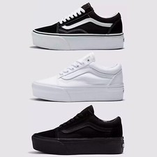 Vans Old Skool Stackform 34mm Women's sneaker Size 6-10 Black, White