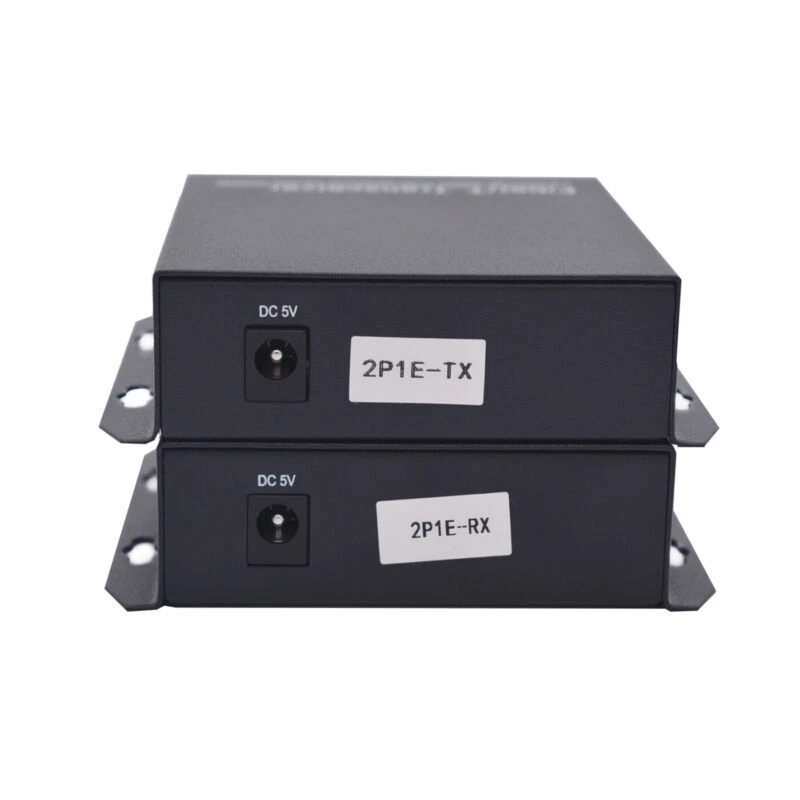 POST RJ11 Telephone Landline + RJ45 Fast Ethernet over Fiber Optic Extender Kit - Image 2 of 4