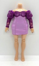 Rainbow High Shadow Lavender Lynn Doll Outfit Faux Leather  Lace Mini Dress