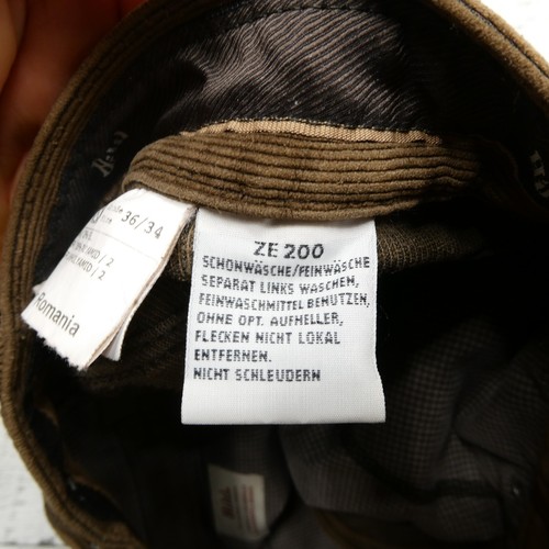Hiltl Corduroy Pants Size 34x29 Brown Straight Leg Dress Trouser Slacks German - Picture 7 of 10