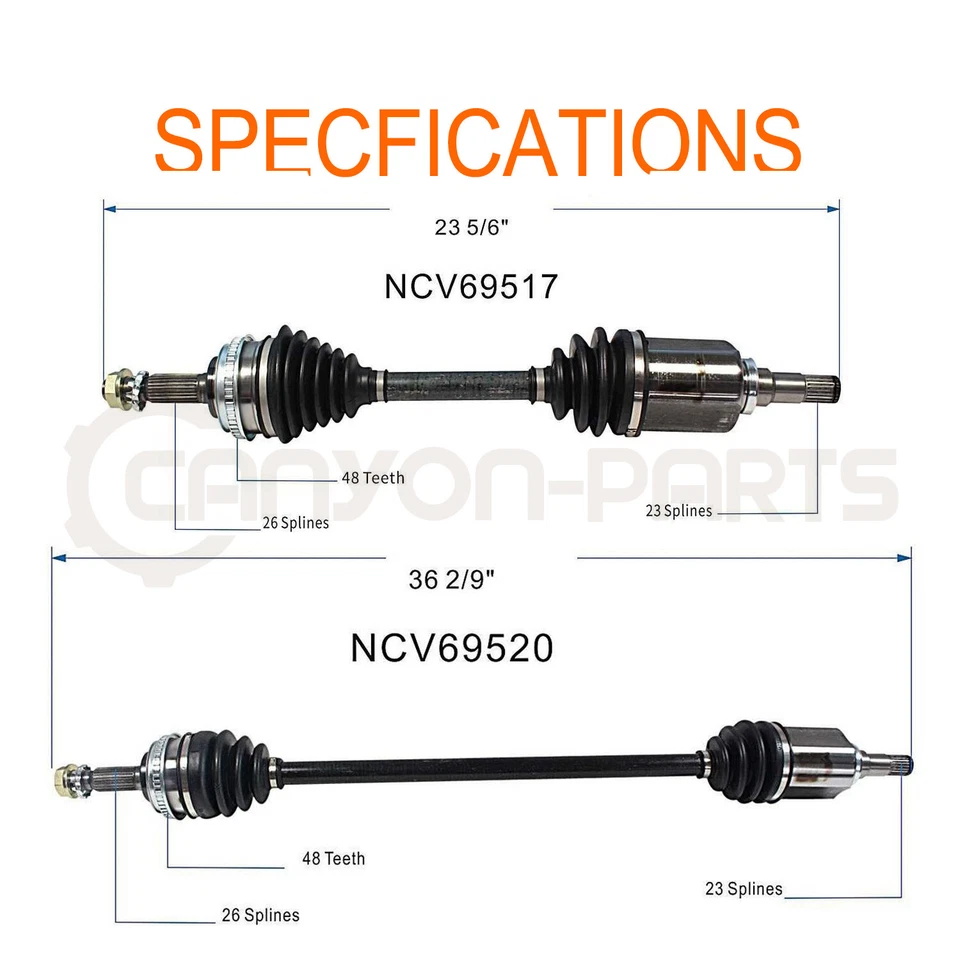 前左 CV 轴轴组件适用于 1993 - 02 丰田卡罗拉 Geo Prizm FWD — 第 3/4 张图片