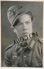 Photo Militaria - Portrait Of Young Handsome Soldier In Uniform X93