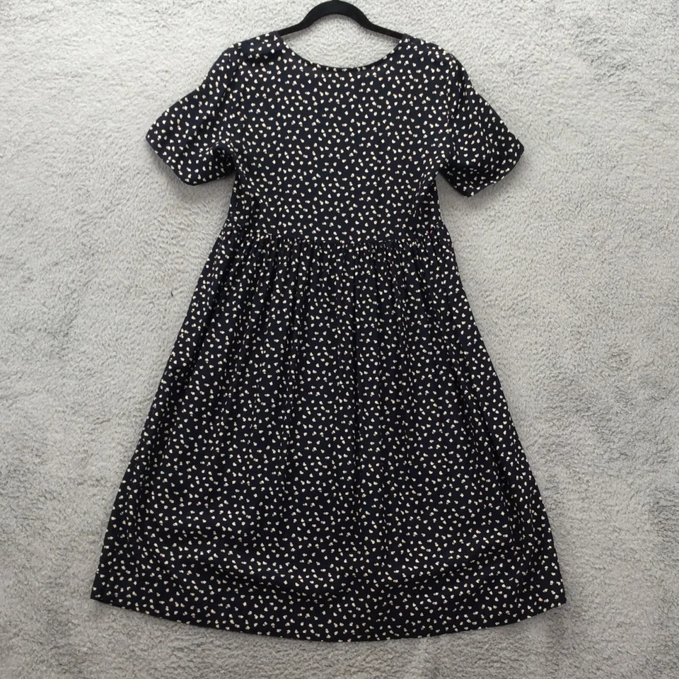 Jones Studio Dress Women's Small Blue Button Front Short Sleeve Made in USA - Image 2 of 4