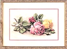 Counted Cross Stitch Kit Dimensions #13720 ROSE CUTTINGS C Repasy Sealed NOS '04