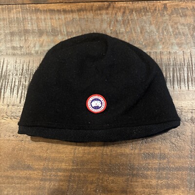 Canada Goose Mens Black Fleece Hat One Size