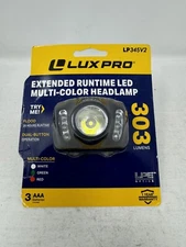 LUXPRO LP345V2 Headlamp 303 Lumens With Multi-Color Flood Lights