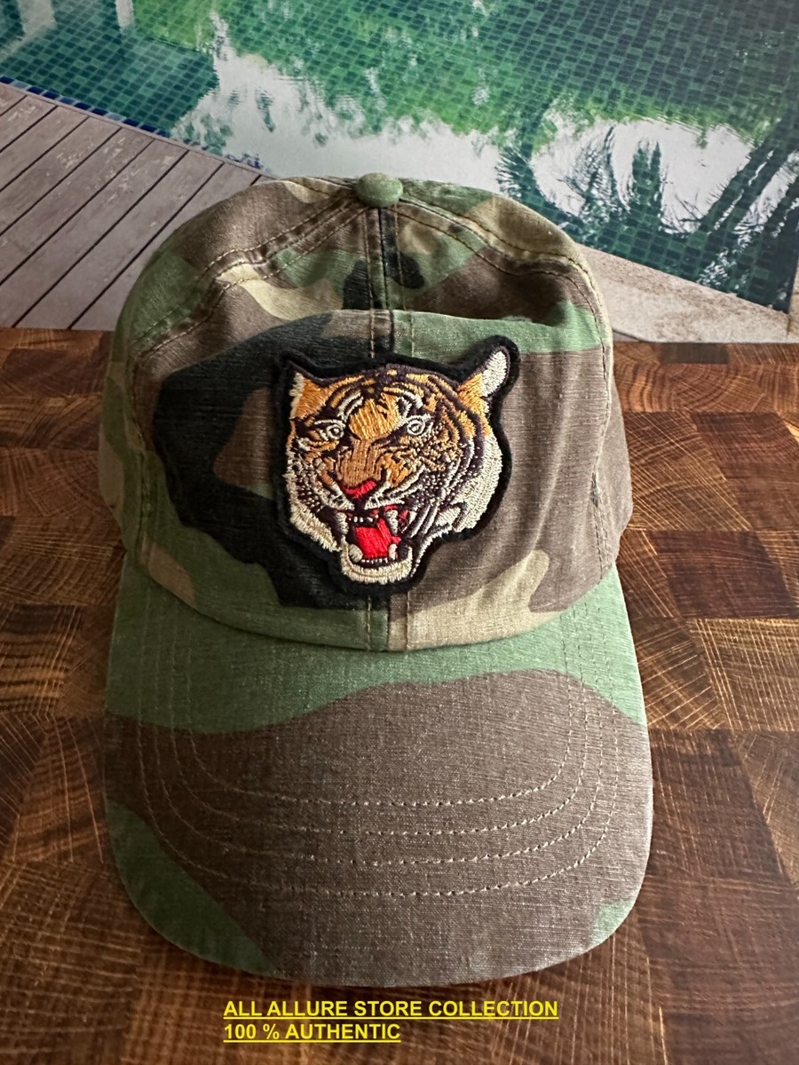 Tiger Gucci Camo Hat Supreme Military Camp Cap (SS24) Olive Tiger