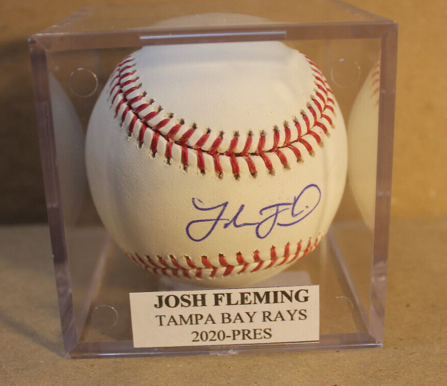 FLEMING, JOSH ( 2020--2023 ) TAMPA BAY RAYS SIGNED BASEBALL MLB ...