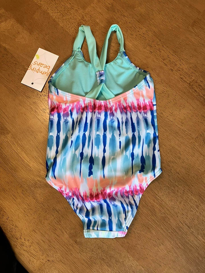 $24 NWT 18m girls one-piece tie dye heart Swimsuit / Bathing Suit ~ 18 months - Image 2 of 4