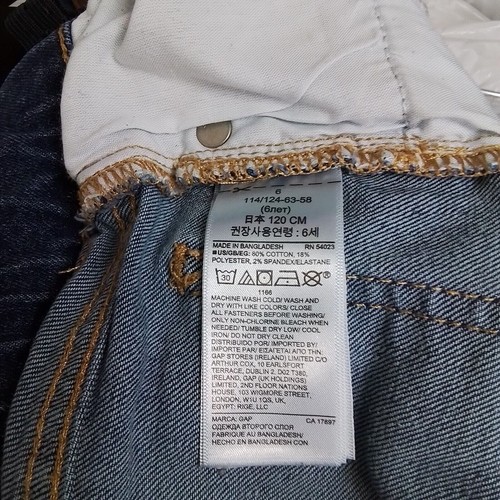 Gap Boys Jeans Size 6 Blue Straight Straight Cotton Denim Adjustable Waist - Picture 10 of 11