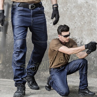 denim cargo pants for men