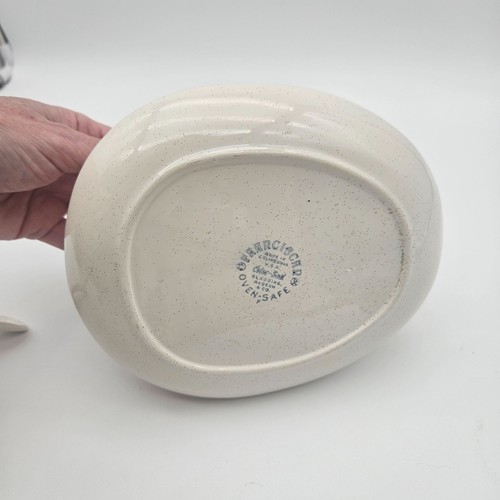Vintage Franciscan Oasis Gravy Dish Attached Plate and Ladle Retro Atomic MCM - Picture 10 of 12