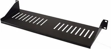 CNAweb 1U 19-Inch Vented Rackmount Shelf for Network Cabinet Rack 6" Deep