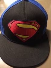 Superman Boys Black N Blue Baseball Hat OSFM New