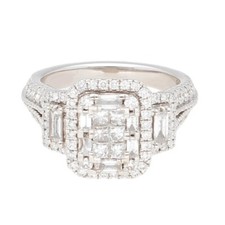2Ct White Prncess  Round Cut CZ Engagement Wedding Ring In 925 Sterling Silver
